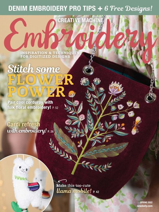 Cover image for Creative Machine Embroidery: Spring 2022